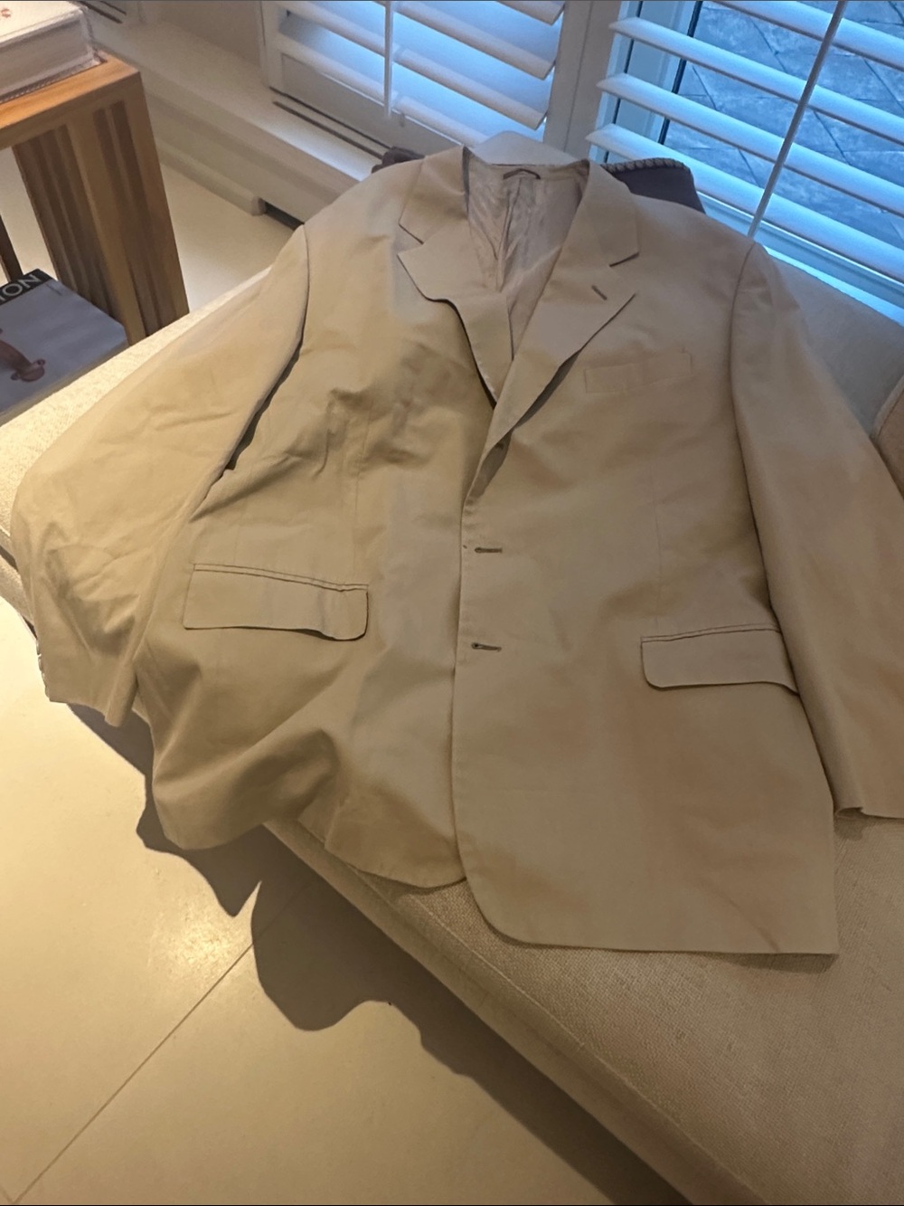 Men's Tan Single-Breasted Blazer - Classic Tailored Sport Coat